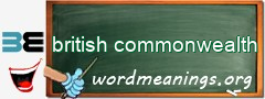 WordMeaning blackboard for british commonwealth
